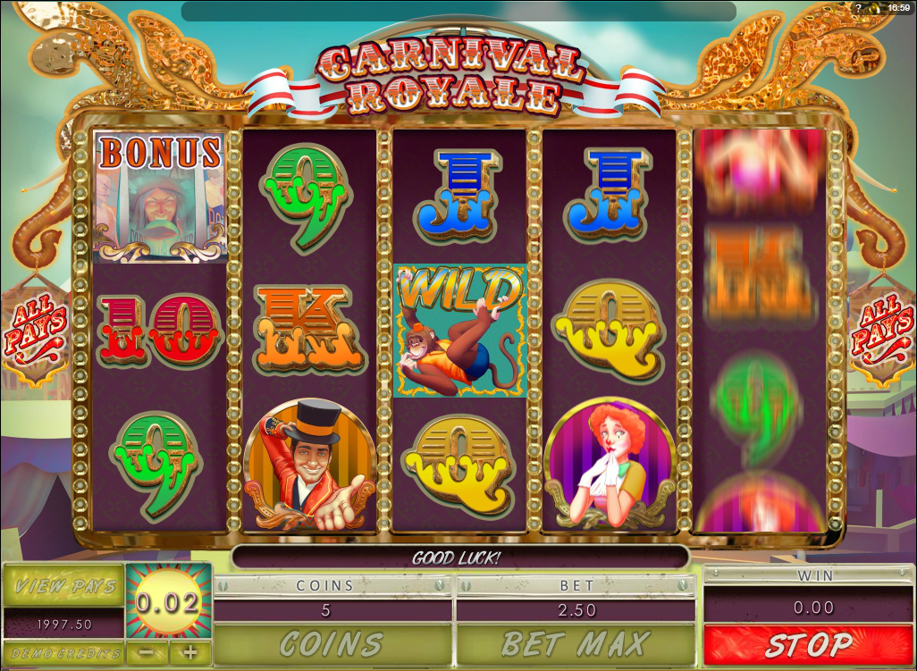 Carnival Bonus HD slot machine with no download