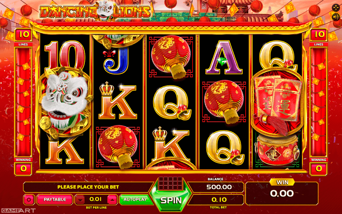 lion dance slot machine jackpot