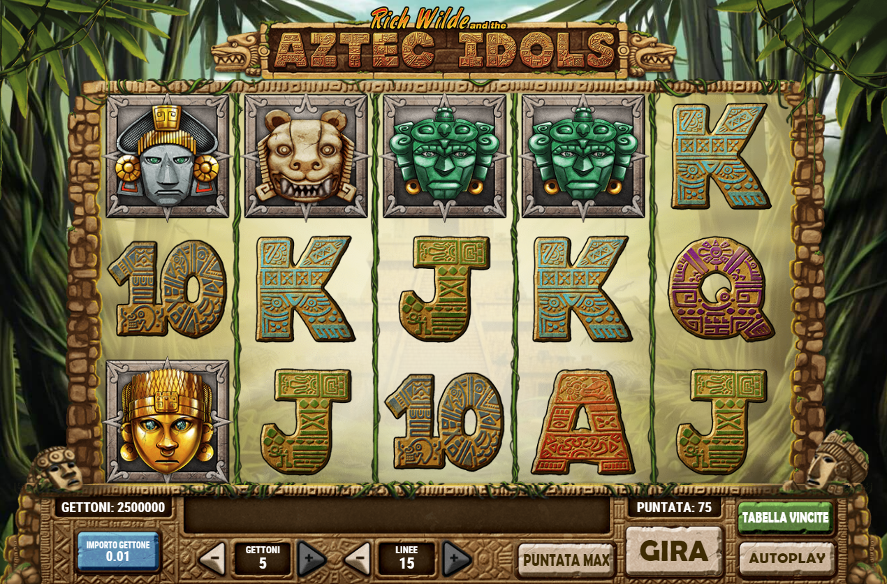 Aztec idols slot machine