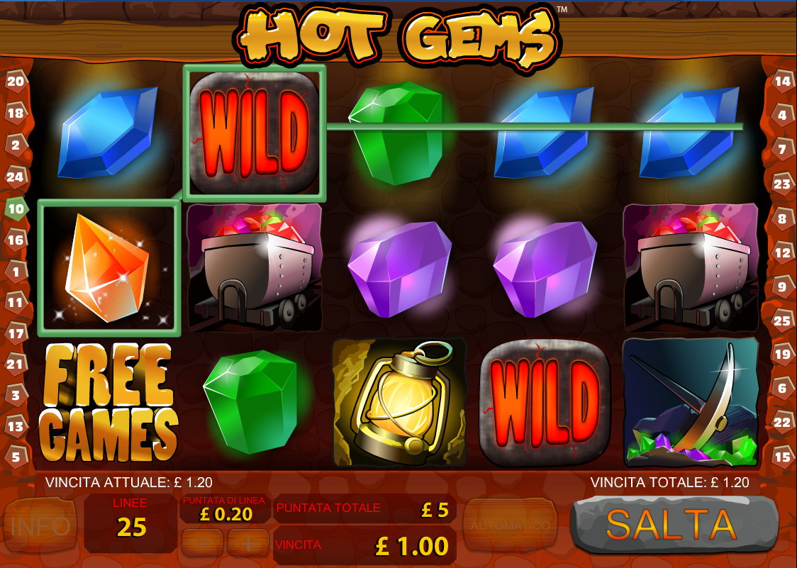 Gems slot machine game cai