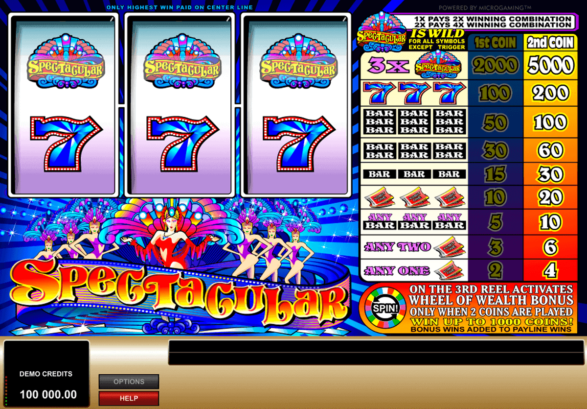 🥇 Spectacular Slot Machine Online Play FREE Spectacular Game ...