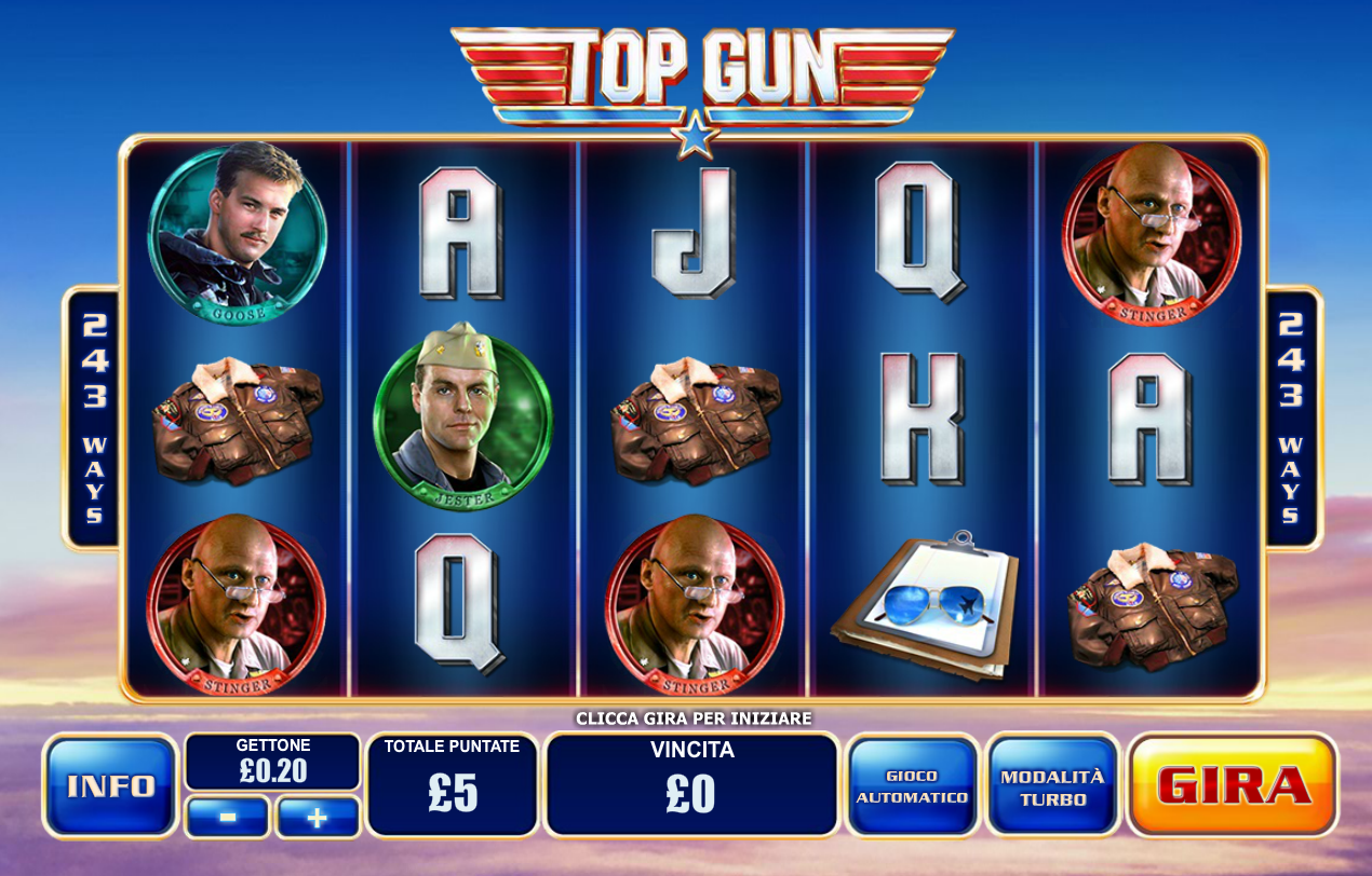 Top gun slot machine location